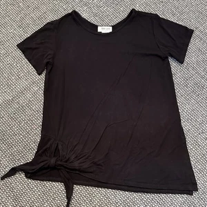 Tru Luv Girls Tie Front Top, Black, Size 7 - Picture 1 of 4