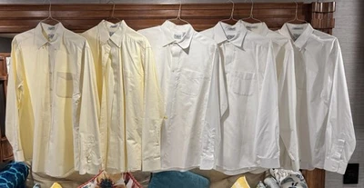 Рубашки на пуговицах с длинным рукавом 6 LL Bean. Размер 16-35 L Reg 4 белый, 2 кремовый - Изображение 1 из 4