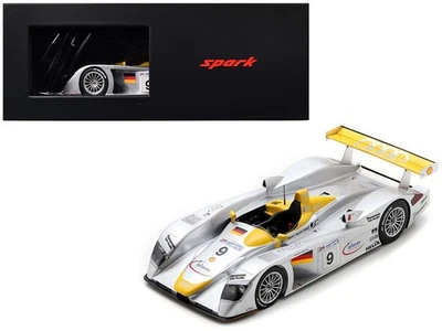 2000 Audi R8 #9 2nd Place Le Mans Model Car by Spark with Acrylic Display Case - Image 1 of 4