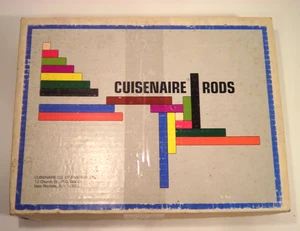 Juego de varillas Cuisenaire + 4 libros matemáticas madera manipuladora de colección caja original escuela 1983 - Imagen 1 de 13