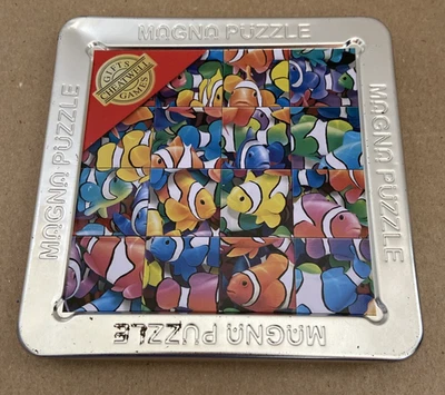 3D Magna Puzzle Clown Fish 3D Magnatile Puzzle in Tin Storage Box 21010 *used* - Image 1 of 4