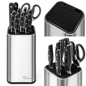 Joejis Stainless Steel Universal Knife Block - Picture 1 of 10