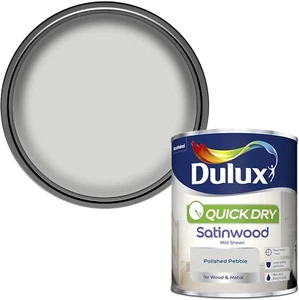 Dulux Quick Dry Satinwood 750ml Polished Pebble - Picture 1 of 1