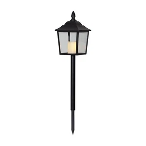 Star Trading Laterne Flame Lantern, Grablicht, Metall, Schwarz, LED, Timer, Warm - Bild 1 von 4