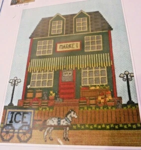 "MARKET" Cross Stitch Chart-by Linda Bird for Design Connection-109W x 121H-NEW - Picture 1 of 2