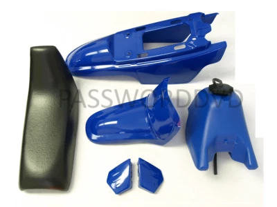 YAMAHA PW50 PW PY 50 PY50 AZUL PLÁSTICO GUARDABARROS CARENADOS ASIENTO TANQUE GASOLINA CONJUNTO NUEVO Foto 1 de 4