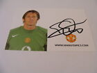 EDWIN VAN DER SAR Genuine Official  Manchester United Signed Card Photo  