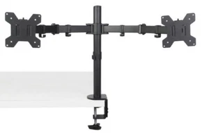 Dual Monitor Desk Mount Stand Heavy Duty Fully Adjustable Screens 27" 33LBS - Picture 1 of 9