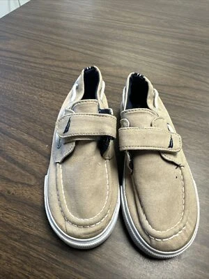 Toddler Boys 11 US NAUTICA Tan Boat Shoes Hook and Loop Easy On Little River - Image 1 of 4