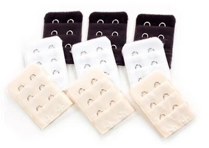 More of Me to Love Bra Extender 9-Pack - Black/White/Beige - 2/3/4-Hook Styles - Picture 1 of 20