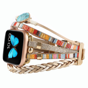 Boho Chic iWatch Strap Band for Apple Watch Series 8 7 6 5 4 3 2 38/40/41/45/49m
