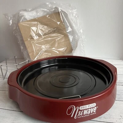 Nuwave Pro Plus Horno Infrarrojo 20631 Base Goteo Sartén Soporte TOTALMENTE NUEVO ROJO Foto 1 de 4