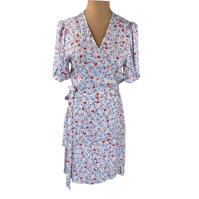 NWT Rebecca Minkoff Dorota Wrap Dress Purple Floral Multicolor Small - Image 1 of 4