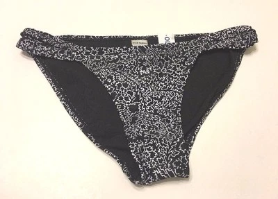 Купальник Old Navy бикини низ S цветочный принт купание черный белый - Изображение 1 из 2