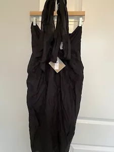 New J Crew Women Black Convertible Beach Sarong Skirt Cotton Voile Sz XS - Picture 1 of 7