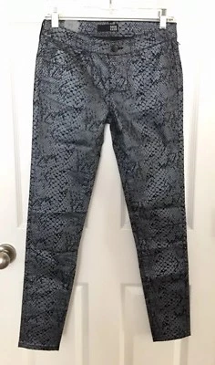 NUEVO Pantalones de Jean David Kahn NIKKI Tobillo Plata Cobra Talla 25 (28”) para Mujer Foto 1 de 4