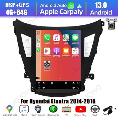 Radio estéreo GPS de coche 9,7" 64 GB para Hyundai Elantra 2014-2016 CarPlay Android 13 Foto 1 de 4