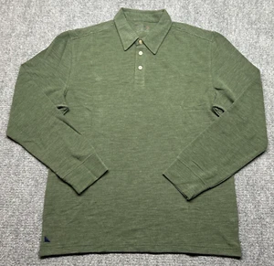 UNTUCKit Dao Poloshirt Herren L Langarm Grün Baumwollmischung Neu - Bild 1 von 9