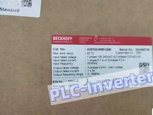 NEW Beckhoff AX5103-0000-0200 Servo Drive Factory Sealed 1-year warranty/ - Picture 1 of 2