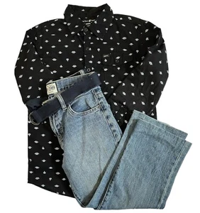 Set Beverly Hills Polo Club /Place Long Sleeve Shirt Sz 10-12 /Jean Pants Sz 10 - Picture 1 of 21