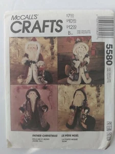 Crafts Uncut McCalls 5580 Sewing Pattern FATHER CHRISTMAS 21" Doll Home Decor - Picture 1 of 6