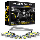 17 pcs Bulbs White Interior LED Lights Kit Package For Audi A6 S6 C7 2012-2019