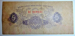 Small Note - 5 XU - NAM XU - Rare North Vietnam 1972 - Vietnam War - C.460 - Picture 1 of 3