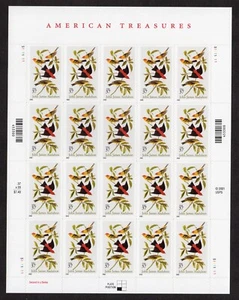 Scott #3650 American Treasures John Audubon Full Sheet of 20 Stamps - MNH - Picture 1 of 1