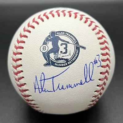 Alan Trammell Retirement Autographed Baseball Hall Of Fame Tigers (BAS) - Image 1 of 2