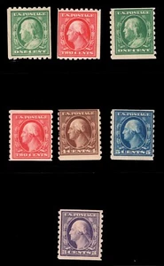 MOMEN: US STAMPS #390-396 MINT OG H LOT #83722* - Picture 1 of 2