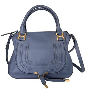 Chloé Marcie Medium Double Carry Bag Graphite Navy / neuwertig - Bild 1 von 10