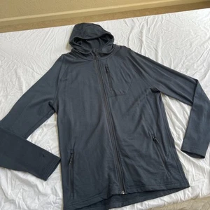 Ridge Merino Hyde Wool Hoodie Full Zip Men's Size Large L Navy Blue - Picture 1 of 6