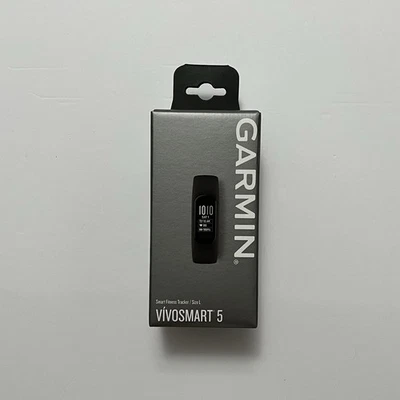 Garmin Vivosmart 5 Black Band Large Smart Activity Fitness Tracker New Sealed - Image 1 of 4