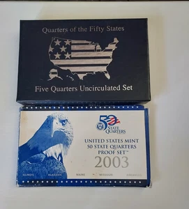 2003 State Quarter Proof Set & 2002 State Quarter Mint Set - Picture 1 of 6