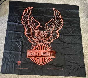 Vtg (1984) Officially Licensed Harley Davidson Banner Tapestry Eagle 42” - Rare - Picture 1 of 1