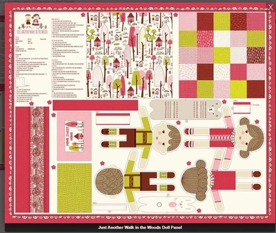 Moda DISCONTINUED Hansel and Gretel Cut & Sew Doll Fabric Panel by Stacy Hsu - Image 1 of 3