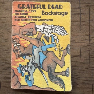 Grateful Dead Backstage Cloth Pass Omni 3/3/1992 Foto 1 de 2