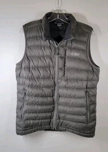 Outdoor Research Gray 80% Down 20% Feather Insulated Puffer Vest Women Sz Small - Picture 1 of 5