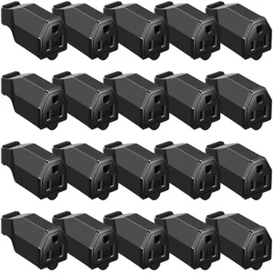 20 Pcs Extension Cord Plug Replacement Extension Cord Ends 125v 15a 2 Pole 3 ... - Picture 1 of 6