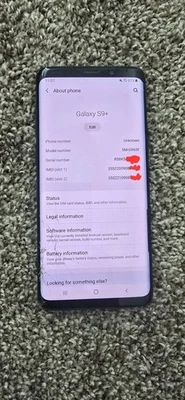 Samsung Galaxy S9+ (SM-G965F) - Totalmente funcional - Problema de pantalla Foto 1 de 2