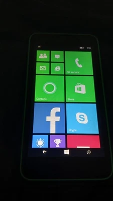 NOKIA LUMIA 630 WINDOWS PHONE SMARTPHONE GREEN WITH BOX CRICKET WIRELESS LOOK - Image 1 of 4