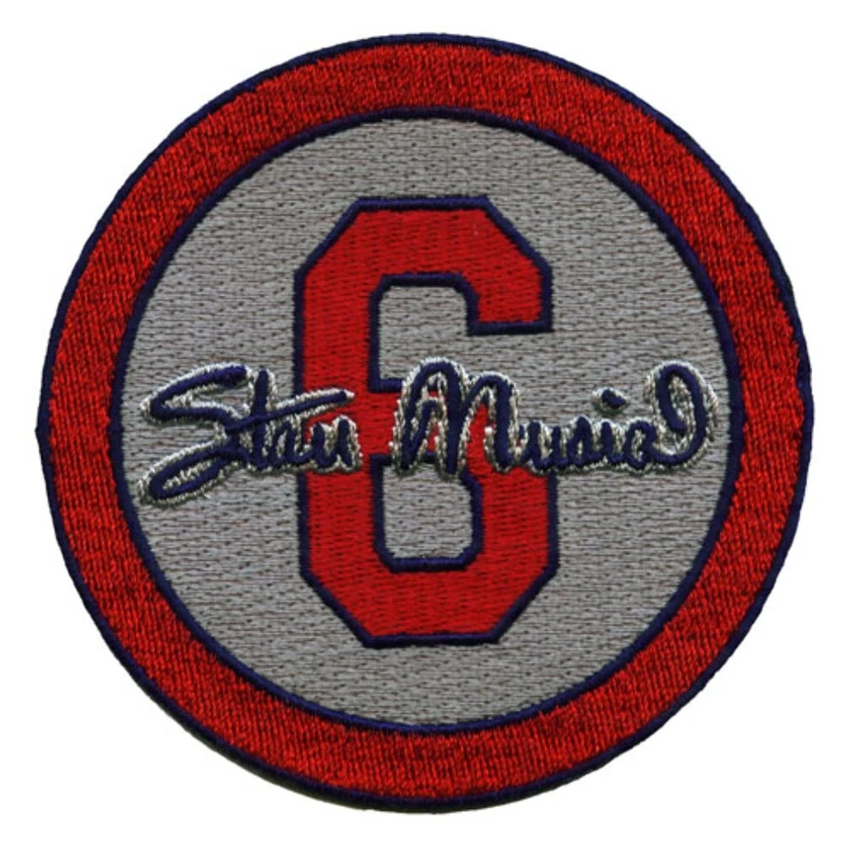 2013 Stan Musial 'The Man' 6 St Louis Cardinals Memorial Jersey Sleeve Patch Gra - Image 1 of 1