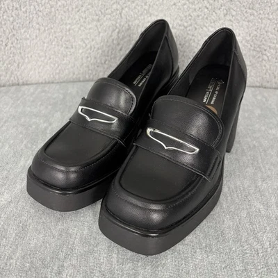 Call It Spring Black Chunky Lug Loafers Shoes Slip On Size 8 Platform Y2K Goth - Image 1 of 4