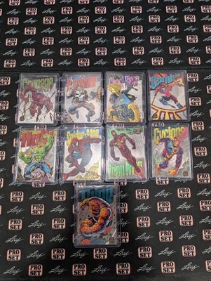 1994 MARVEL UNIVERSE V LIMITED EDITION Rainbow POWER BLAST Complete Set (9) - Image 1 of 4