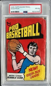 1976 Topps Basketball Wax Pack Tall Boy Set Sealed PSA 4 VG-EX LOW POP RARE - Bild 1 von 2
