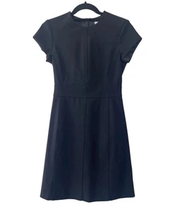 Theory Black Short Sleeve Fit & Flare Dress Women’s Size 0, Lined - Picture 1 of 7
