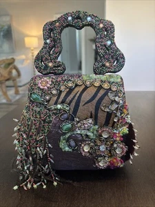 Vintage Mary Frances Purple Beaded Purse - Picture 1 of 2