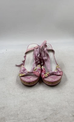 Sandalias de gladiador Coach para mujer multicolores florales con tacón de cuña talla 9 M Foto 1 de 4