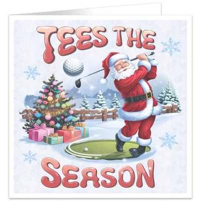 ITSPERFECTFOR® Funny Golf Christmas Card - Xmas Card for Golf Lovers and Golfers - Dad, Husband