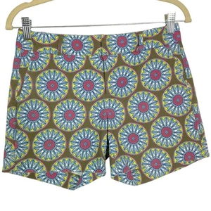 Pantalones cortos para mujer Banana Republic Factory Hampton Fit estampado mandala, talla 0 - Imagen 1 de 10